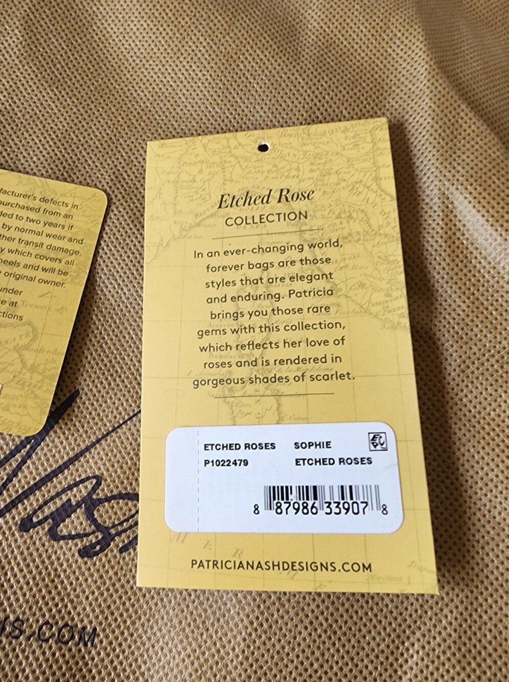 ✨️NWT✨️ Patricia Nash Limited Edition Sophie Etched Rose Bag, $249 MSRP - Picture 9 of 10